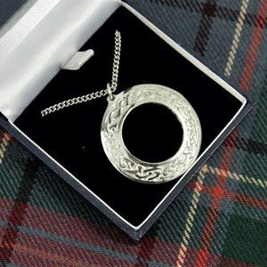 New Pewter Circle Celtic Knot Necklace (Made in Scotland)
